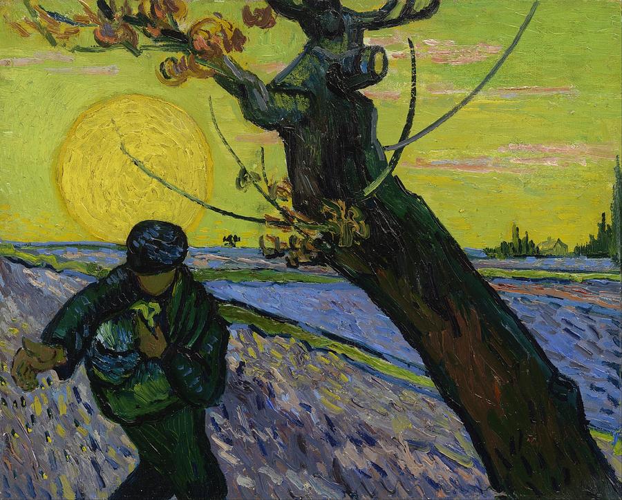 Vincent Van Gogh Painting - The sower by Vincent van Gogh
