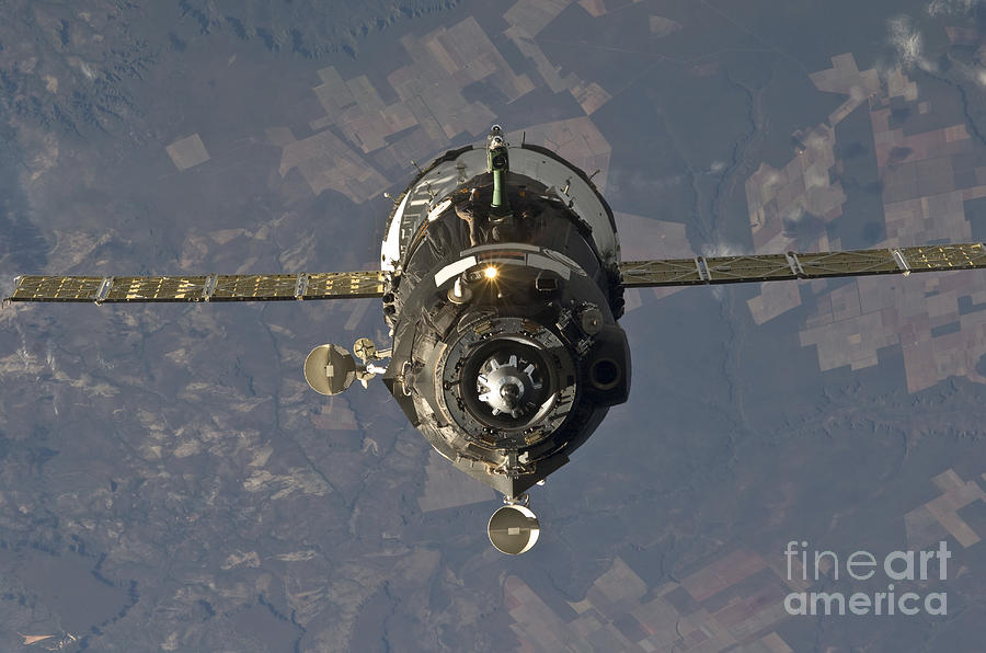 Space Photograph - The Soyuz Tma-19 Spacecraft by Stocktrek Images