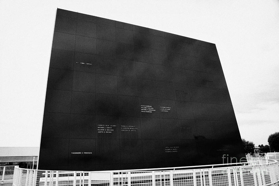 the space mirror memorial at the Kennedy Space Center Photograph by Joe Fox