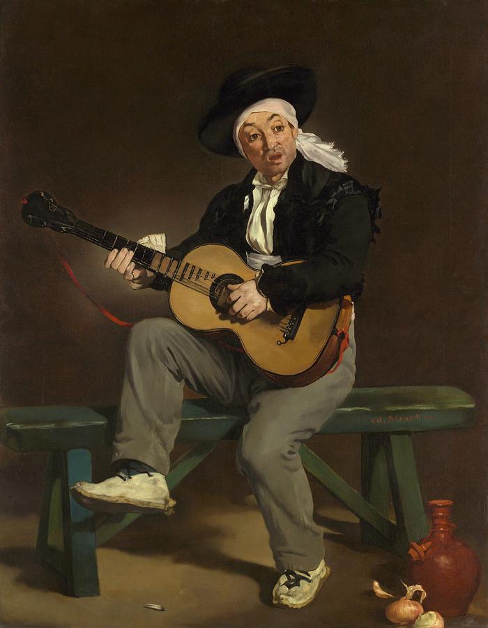 Edouard Manet Painting - The Spanish Singer by Edouard Manet