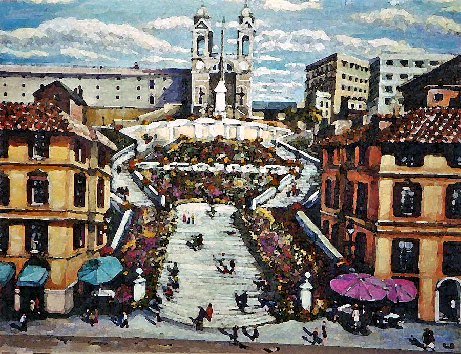 The Spanish Steps Painting by Rita Brown
