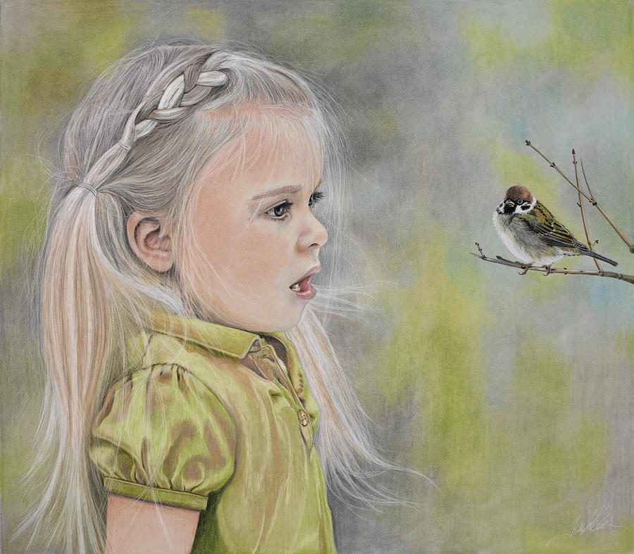 The Sparrow Painting by Terry Kirkland Cook