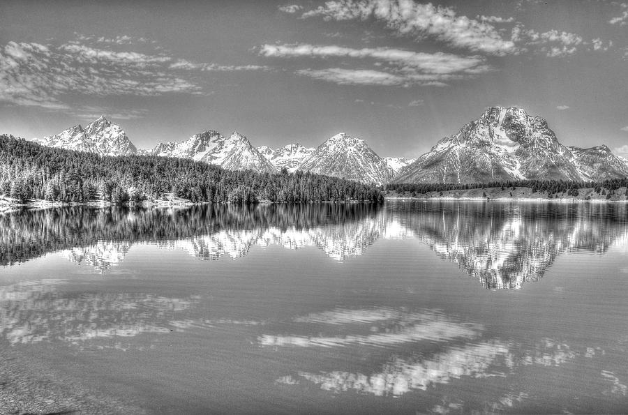The Spectacularly Grand Tetons in BW Photograph by Bruce Friedman
