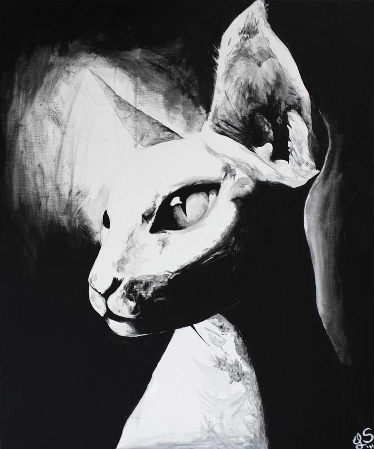 Animal Painting - The Sphynx by Leia Sopicki