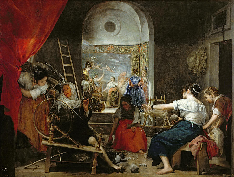 The Spinners, Or The Fable Of Arachne, 1657 Oil On Canvas For Detail See 36741 Photograph by Diego Rodriguez de Silva y Velazquez