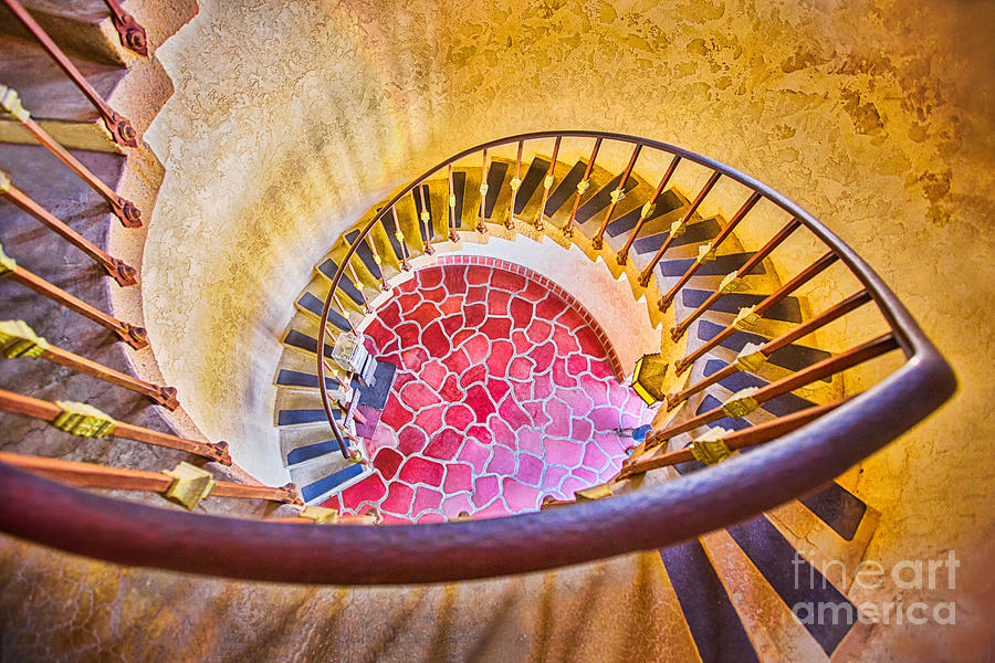 The Spiral Staircase At Scottys Castle Photograph by Mimi Ditchie