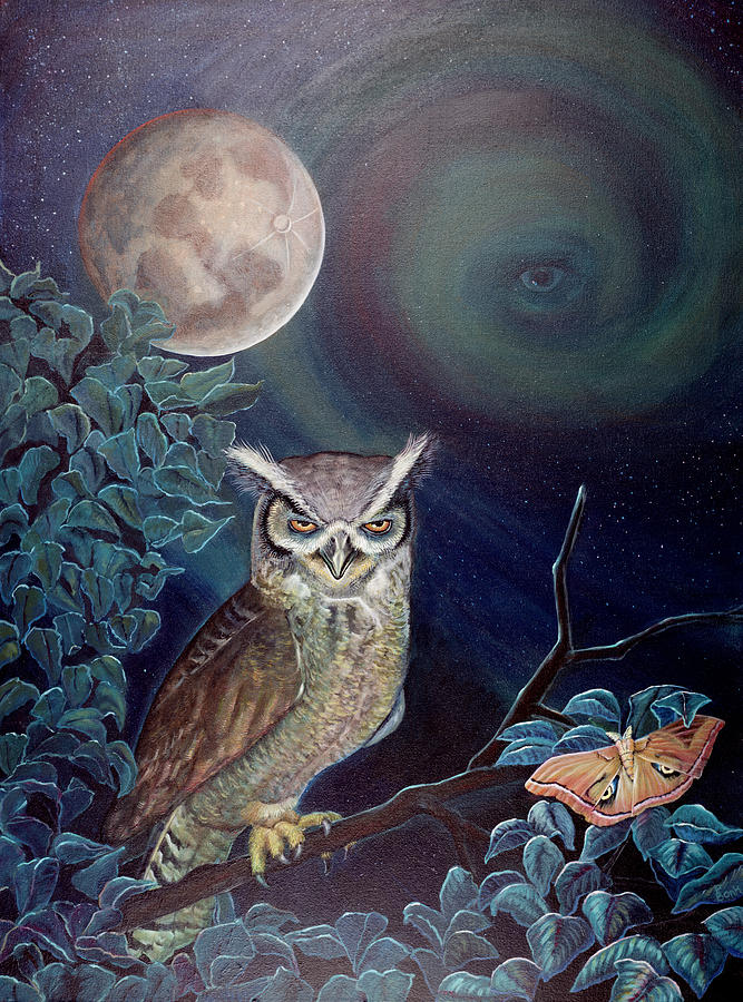 Wildlife Painting - The Spirit of the Night by Peter Bonk Wildlife Painting - The Spirit of the Night by Peter Bonk