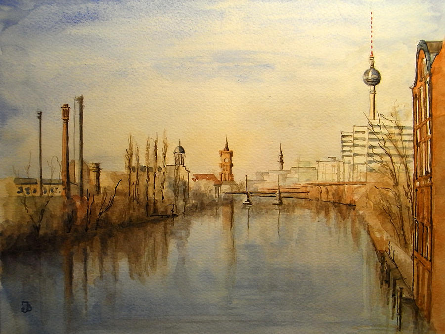 Berlin Painting - The Spree Berlin by Juan  Bosco