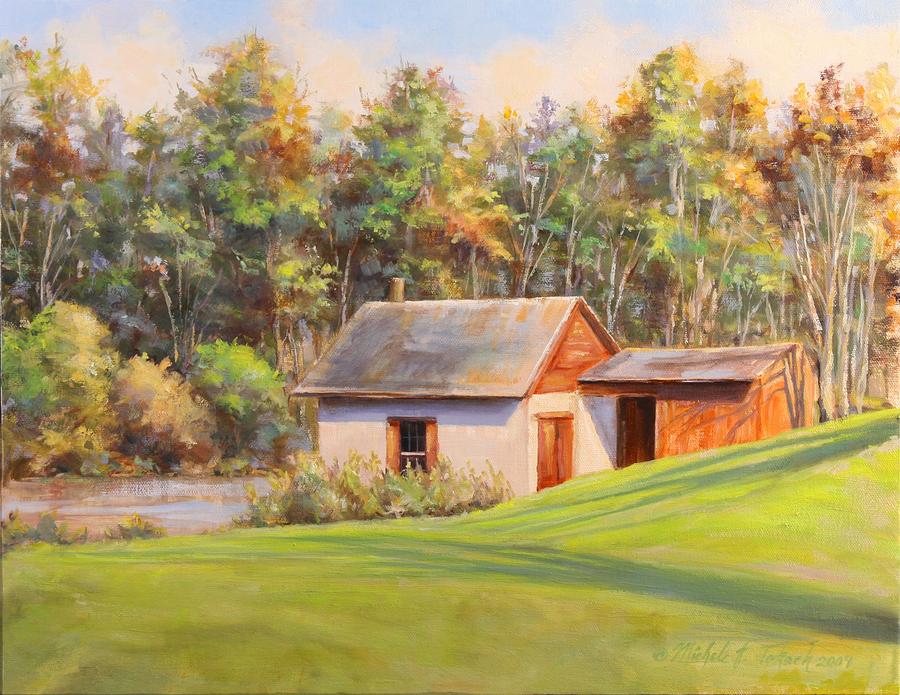 Fall Painting - The Spring House by Michele Tokach