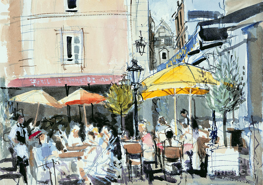 Tree Painting - The Square at St. Malo by Felicity House