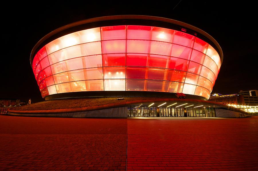 The SSE Hydro in Red Photograph by Stephen Taylor
