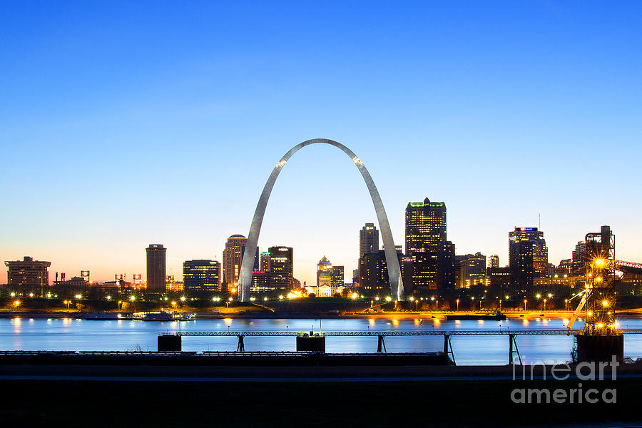 Architecture Photograph - The St. Louis Skyline by Cindy Tiefenbrunn