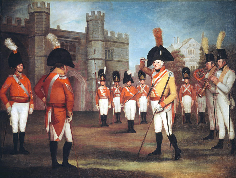 The Staffordshire Militia On Parade Painting by Arthur William Devis ...