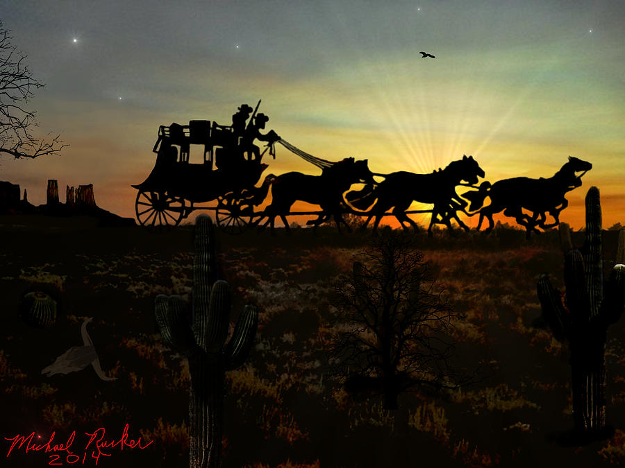 The Stagecoach Digital Art by Michael Rucker