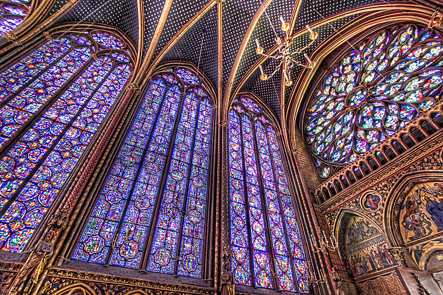 Paris Photograph - The Stained Glass of La Sainte-Chapelle by Tim Stanley