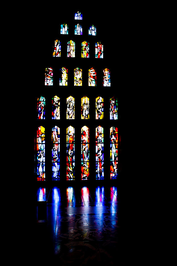 The Stained Glass Windows of Marys Church in Nazareth Photograph by Anthony Doudt