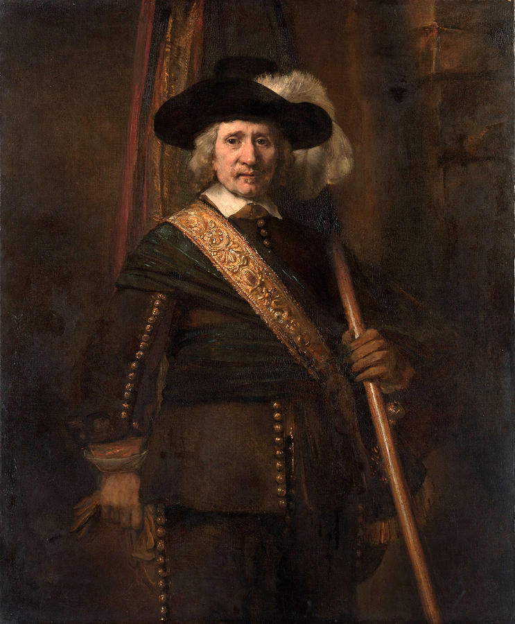 The Standard Bearer. Floris Soop Painting by Rembrandt