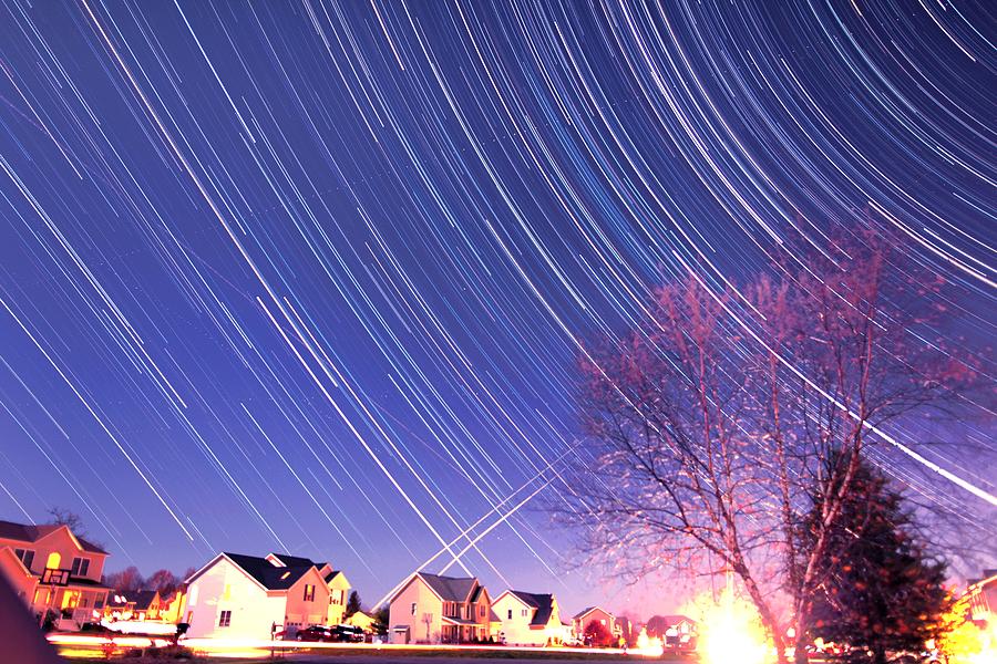 The star trails Photograph by Paul Ge