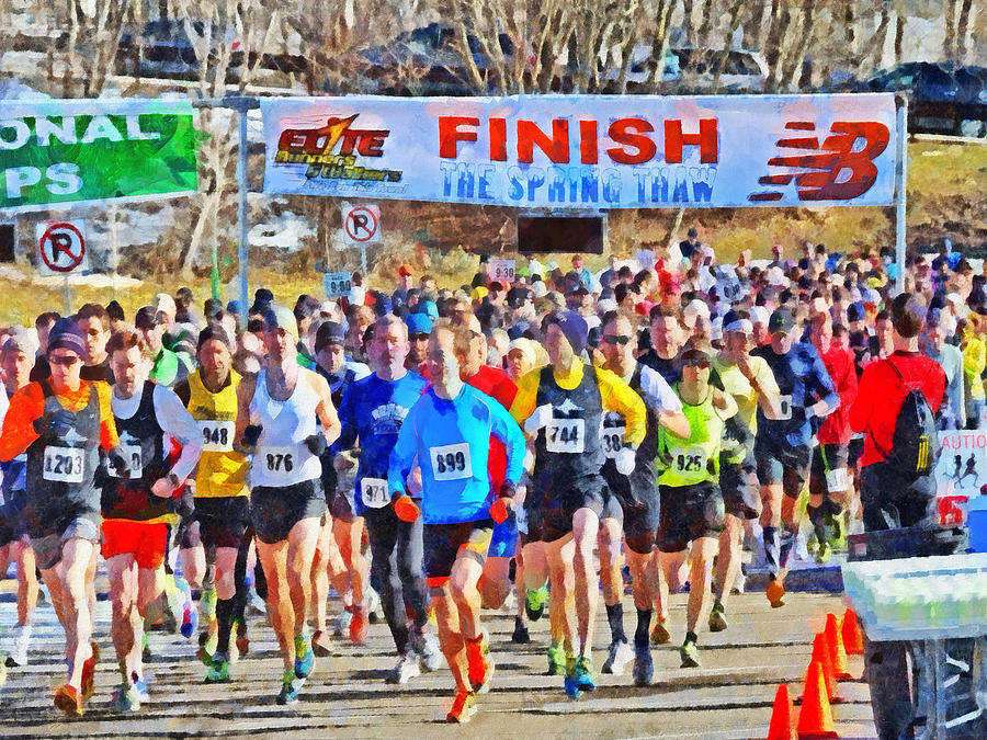 The Start of The Spring Thaw Race Digital Art by Digital Photographic Arts
