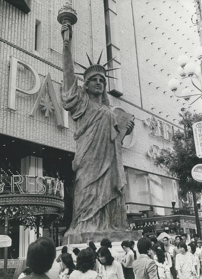 The Statue Of Liberty Is Erected In Tokyo. Photograph by Retro Images