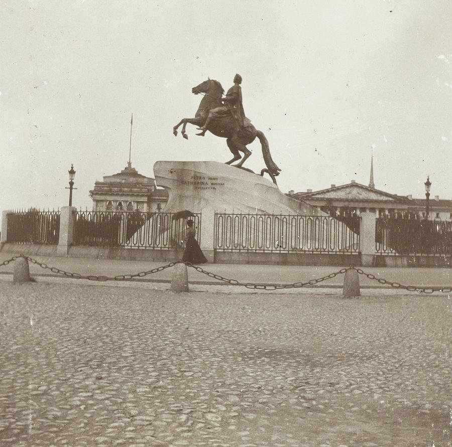 The Statue Of Peter The Great On Horseback In St Drawing by Artokoloro ...