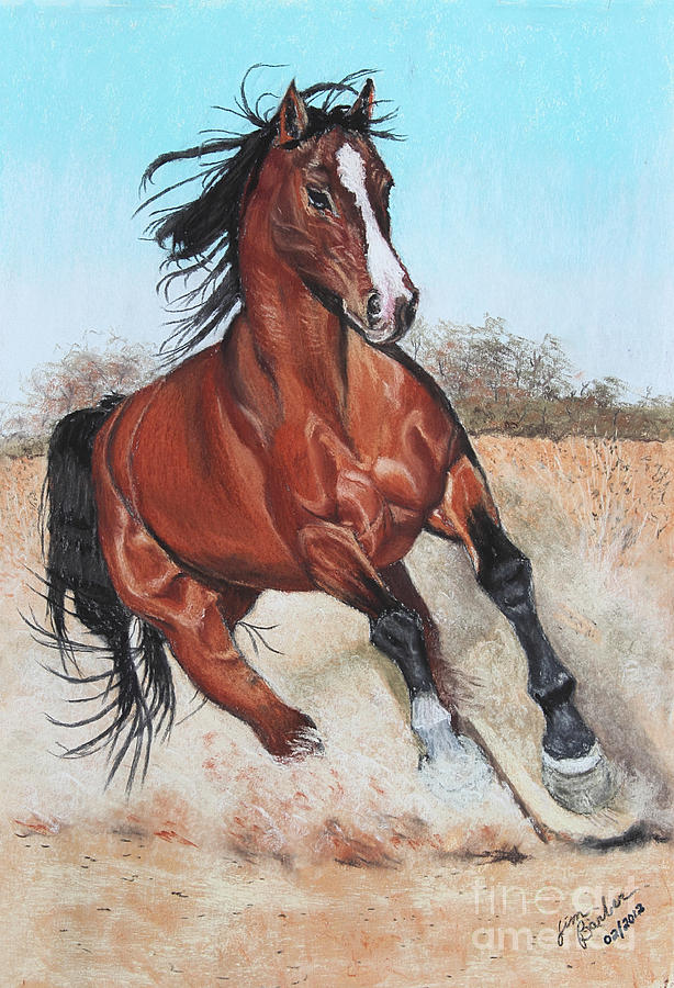 Animal Painting - The Steed by Jim Barber Hove
