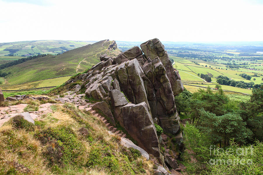 The steps at Hen Cloud The Roaches Staffordshire Photograph by John Keates