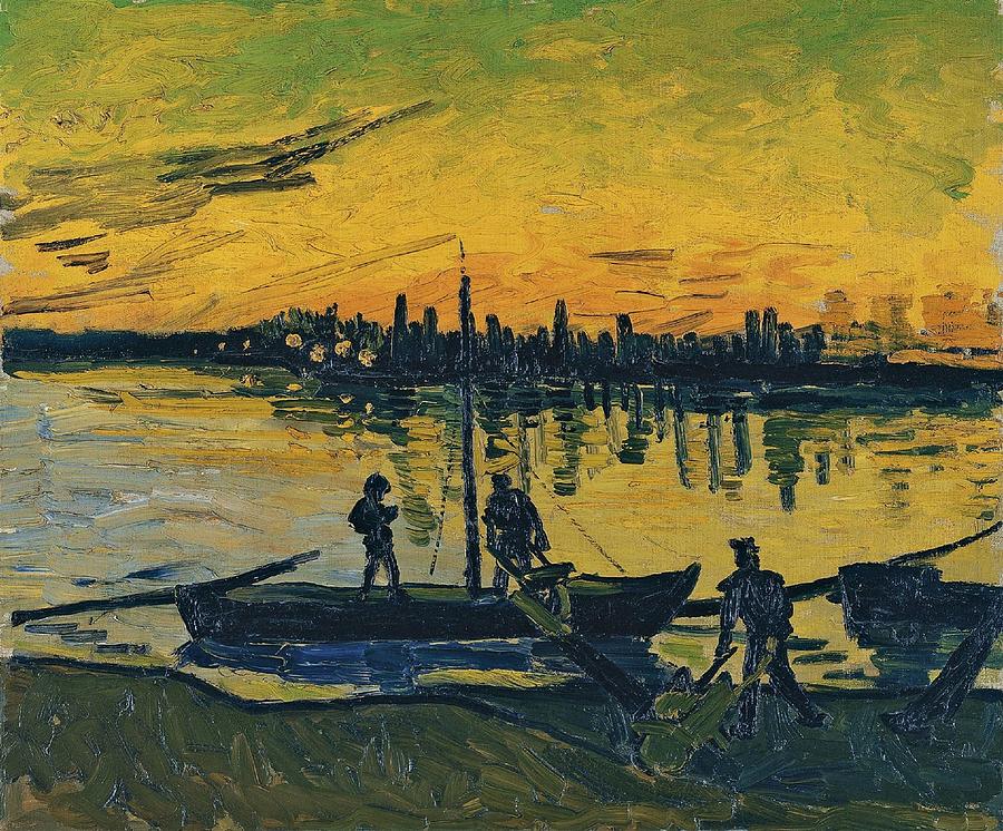 Vincent Van Gogh Painting - The Stevedores in Arles  by Vincent van Gogh