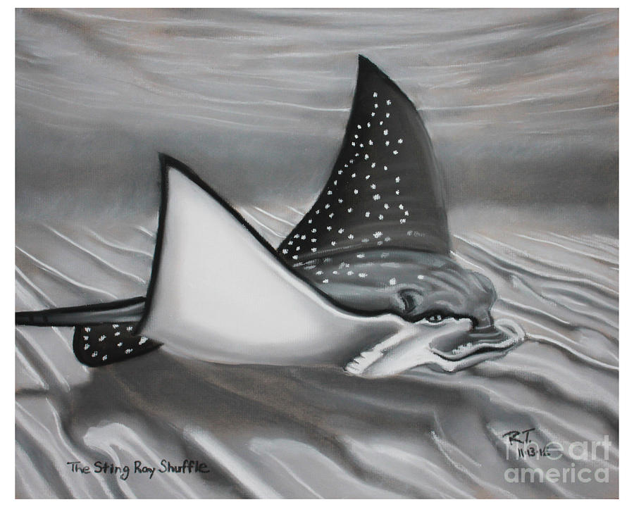 Sea Shepherd Pastel - The Sting Ray Shuffle by Robert Timmons