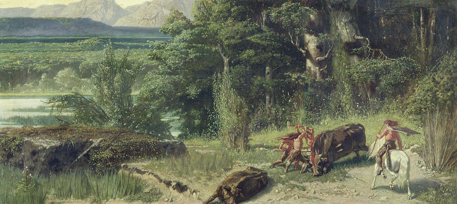Prehistoric Painting - The Stone Age by Octave Penguilly lHaridon
