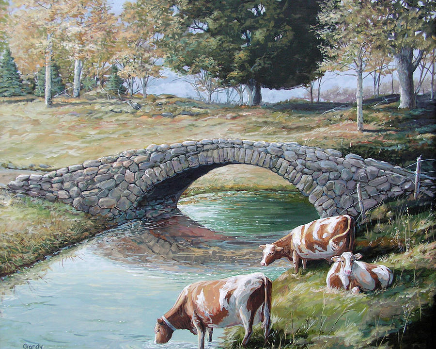The Stone Bridge Painting by Gary Gandy