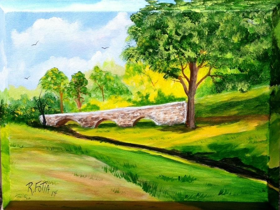 The Stone Bridge Painting by Rich Fotia - Fine Art America