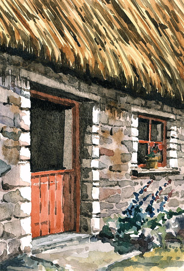 The Stone House Painting by Val Byrne