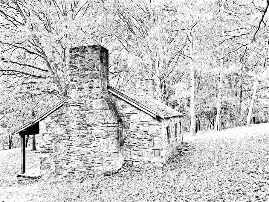 The Stone Manse at Pittsburghs South Park Digital Art by Digital Photographic Arts