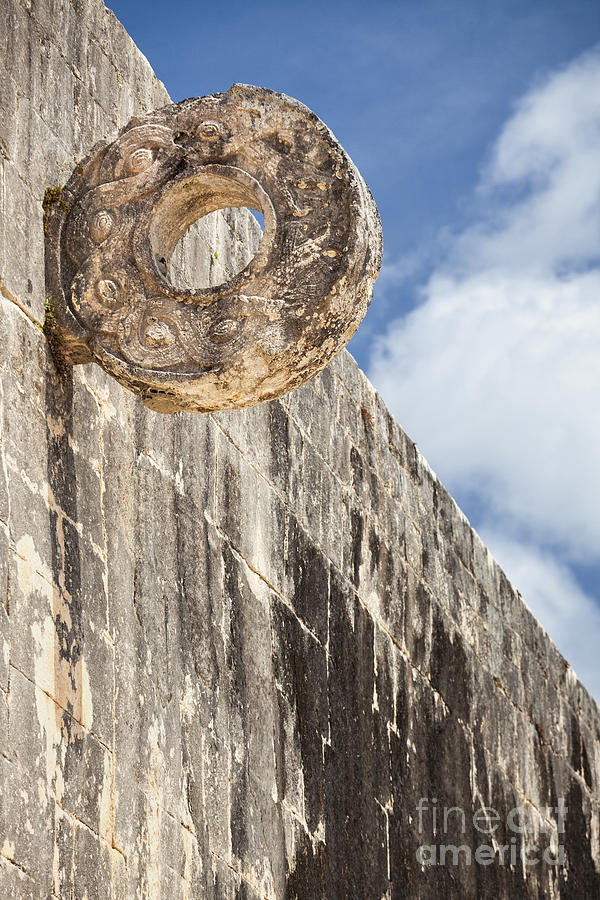 The Stone Ring at the Great Mayan Ball Court Of Chichen Itza Photograph by Bryan Mullennix