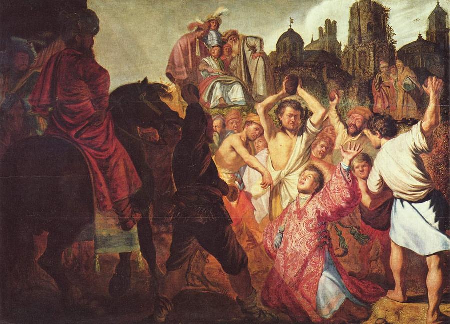 The Stoning of St Stephen  Painting by Celestial Images