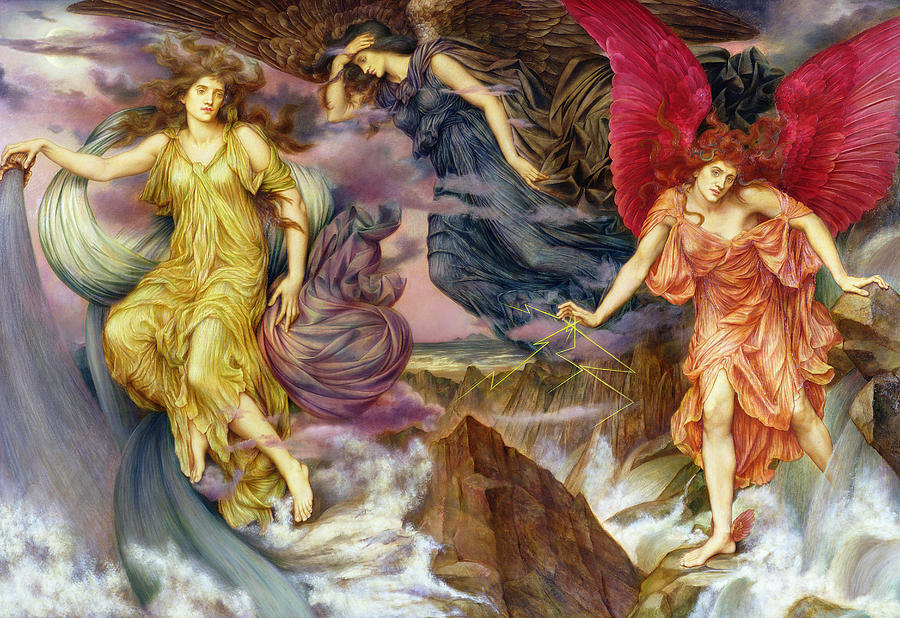 The Storm Spirits Painting by Evelyn De Morgan