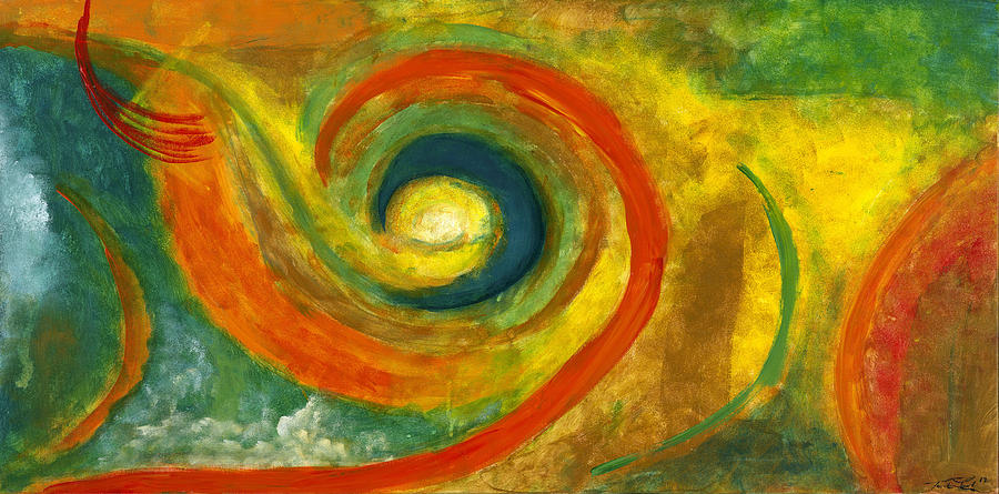 Spirals Painting - The Storm by Tamika Lamb