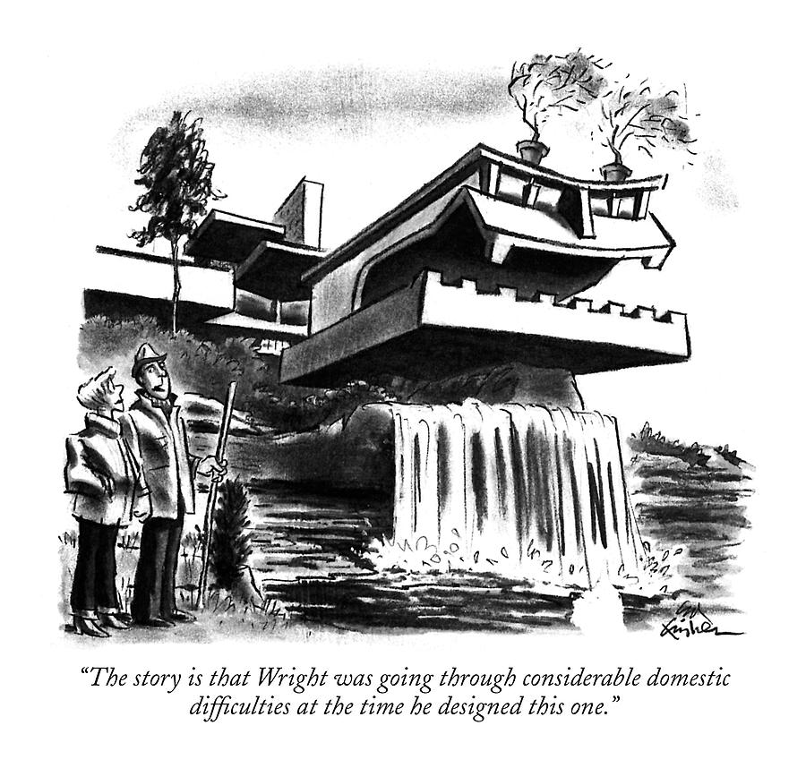 The Story Is That Wright Was Going Drawing by Ed Fisher
