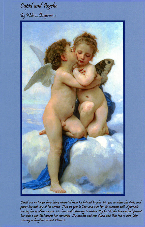 The Story of Cupid And Psyche Digital Art by William Bouguereau