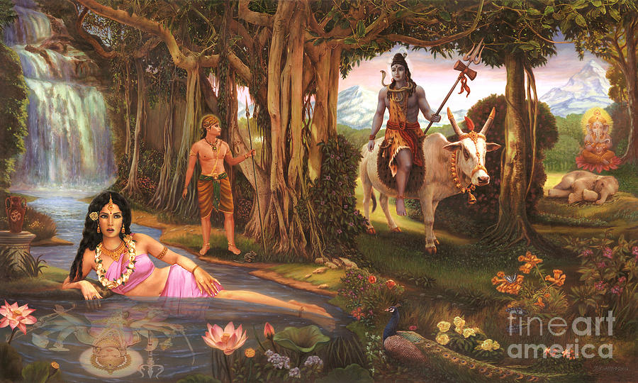 900px x 540px - The Story of Ganesha Painting by Vishnudas Art - Pixels