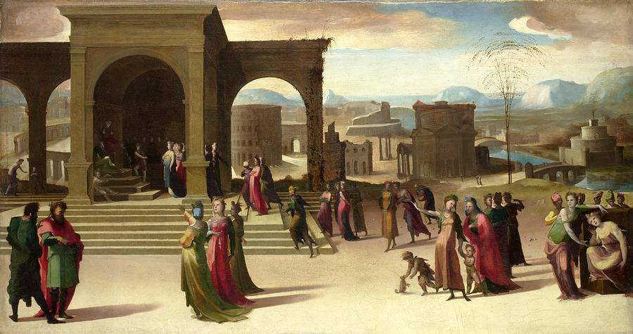 The Story of Papirius Painting by Domenico Beccafumi
