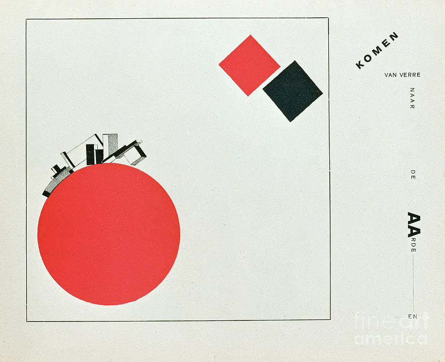 The Story of Two Squares Painting by El Lissitzky