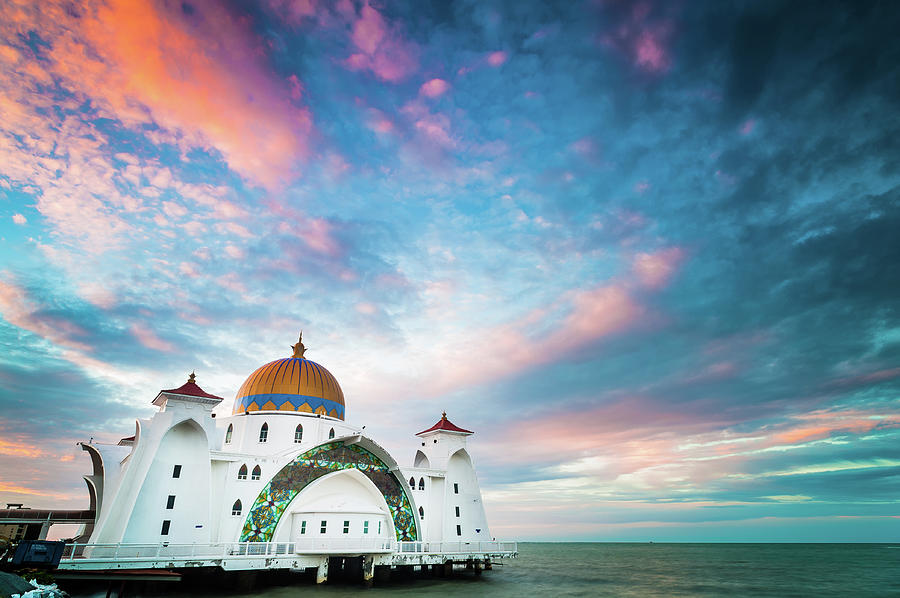 The Straits Mosque At Sunrise Photograph by Www.imagesbyhafiz.com