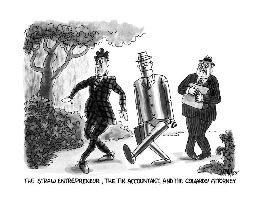 The Straw Entrepreneur Drawing by Warren Miller