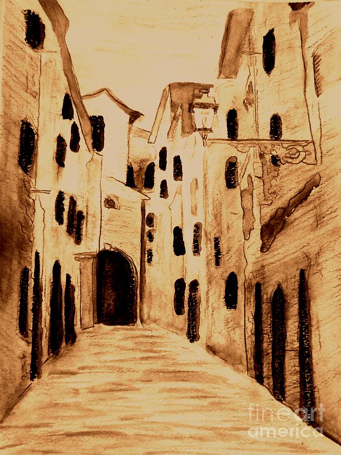 The Streets of Italy Mixed Media by Desiree Paquette