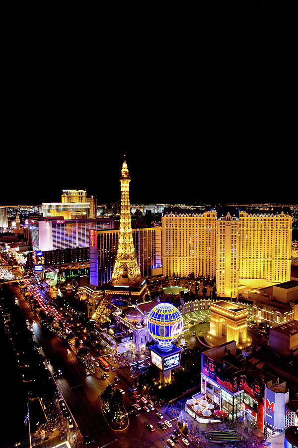 The Strip At Night, Las Vegas, Nevada Photograph by Cultura Rm Exclusive/photostock-israel