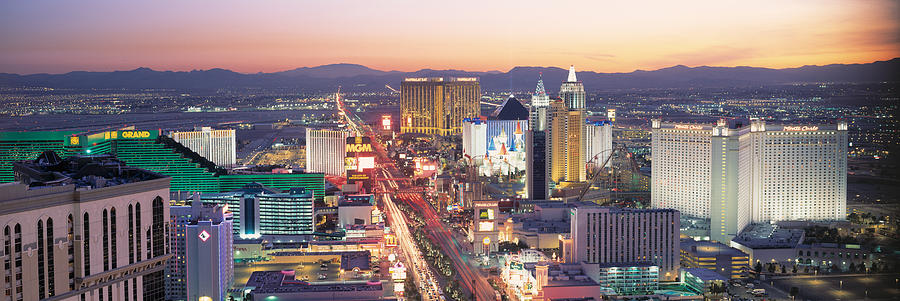 Las Vegas Photograph - The Strip Las Vegas Nv Usa by Panoramic Images