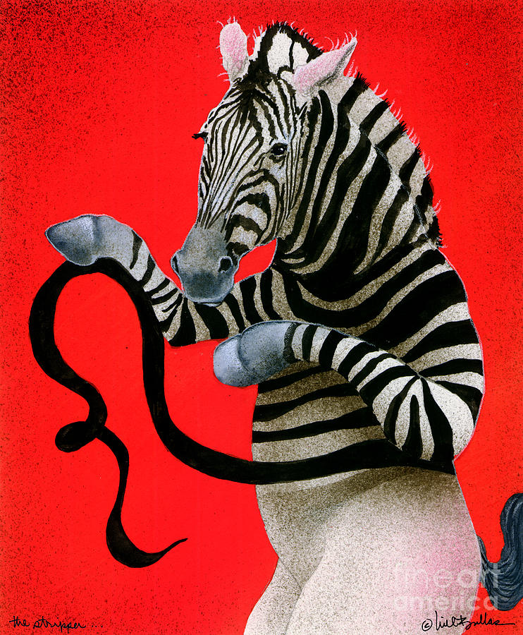 Zebra Painting - The Stripper... by Will Bullas