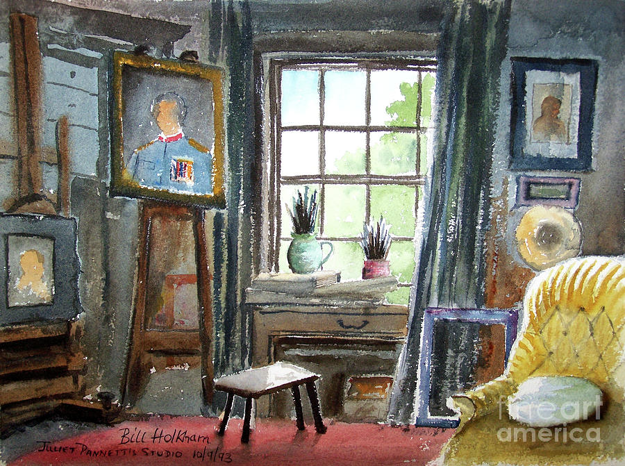 The Studio Of Juliet Pannett Painting by Bill Holkham